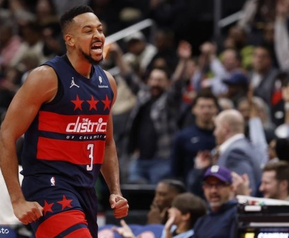 麦科勒姆46分命中10记三分 奇才主场大胜老鹰